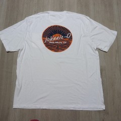 Johnnie-O Men’s XXL Surf Sunshine T-Shirt White SS Crew Neck Flawed