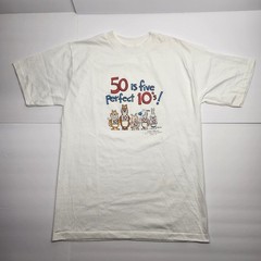 50th Birthday Shirt Adult Unisex Large L – 50 is five perfect 10’s! Hallmark