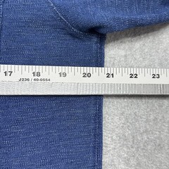 Peter Millar Henley Shirt Men Medium Blue Cotton Long Sleeve Pocket Casual