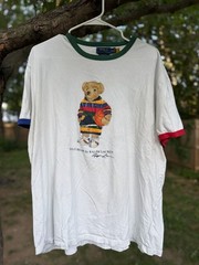 Polo Ralph Lauren Classic Fit Basketball Polo Bear Graphic Ringer T-Shirt