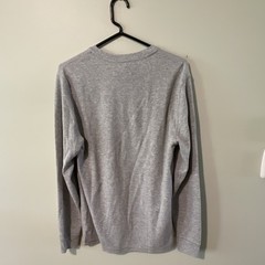 Polo Ralph Lauren Polo Bear Gray Waffle-Knit Crewneck Pullover Thermal Shirt M