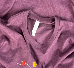 Bella + Canvas Purple T-Shirt UNISEX Large SNOOPY/Bike/Leaves Short Sleeves Crew