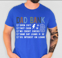 Funny Dad Bank Print Dad Joke Graphic Father’s Day Gift S-5XL