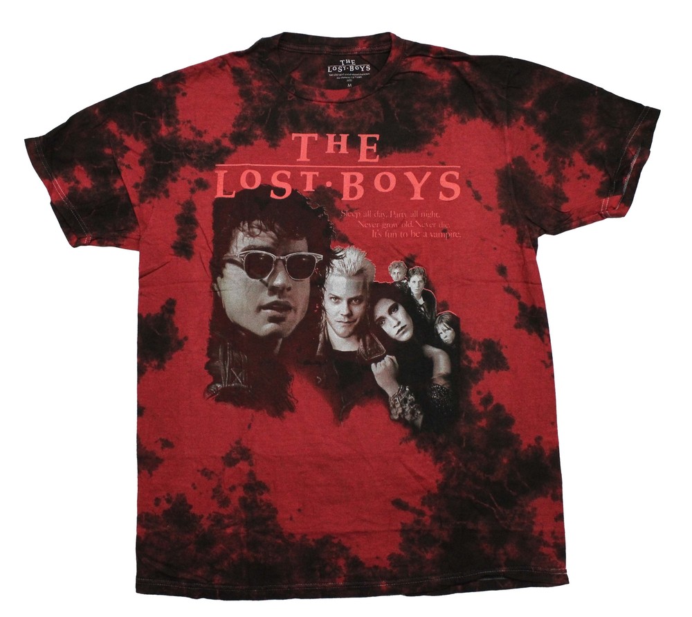 The Lost Boys Mens T-shirt – Movie Poster Cast Tie Dye