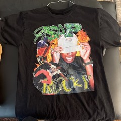 Sergio Calabasas Medium ASAP Rocky Rap T Shirt Band Tee Double Sided