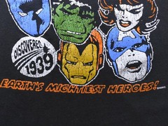 MARVEL COMICS Vintage T Shirt LARGE Graphic Tee SIZE L Captain America HULK Vtg