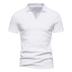 Mens Breathable T Shirt V Neck Elastic Fabric for Sports and Everyday Use