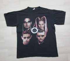 Vintage 1990’s Coal Chamber T-Shirt (L) Blue Grape Nu-Metal Autographs on Back