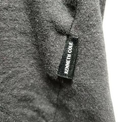 Kenneth Cole Shirt Mens Medium Black Solid V-Neck Tagless Stretch Jersey Tee