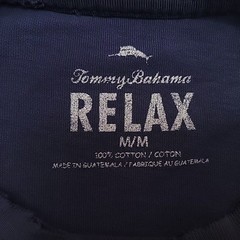 Tommy Bahama Shirt Men Medium Blue Distressed Grunge Cigar Beach Relax Casual