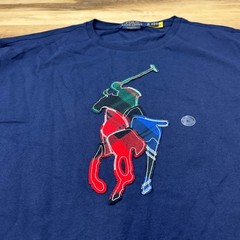 Polo Ralph Lauren T-Shirt Mens XL Big Pony Cotton Classic Fit Navy Blue Preppy