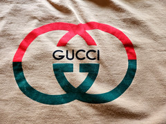 Gucci Beige T-Shirt with Logo Excellent Condition Size M Genuine See PHOTOS!