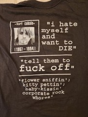 Vintage Nirvana Kurt Cobain T Shirt Single Stitch 1995 Double Sided AOP