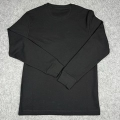 Eddie Bauer NWT Shirt Mens Small Black Crew Neck Long Sleeve Casual Thermal Knit
