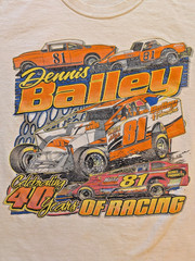 Y2K Dirt Track Racing Graphic T-Shirt Mens L Dennis Bailey 81 Terry Meitzler