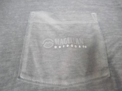 Magellan Outdoors Shirt Mens Large Gray Long Sleeve Pocket Logo Tee Crewneck