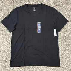 New George 3-PACK Men’s V-Neck T-shirt Tee Moisture Wicking Sz 38-40 MEDIUM (G8)