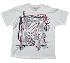Art Vintage 80s Rachel McLish Shirt XL Single Stitch Abstract The Body Co USA