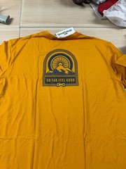 Smartwool Merino Wool Dawn Rise Graphic Short Sleeve Tee in Honey Gold XL