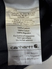 Carhartt Original Fit Shirt Men 4XL Navy Blue Graphic Print Spellout Logo Rugged