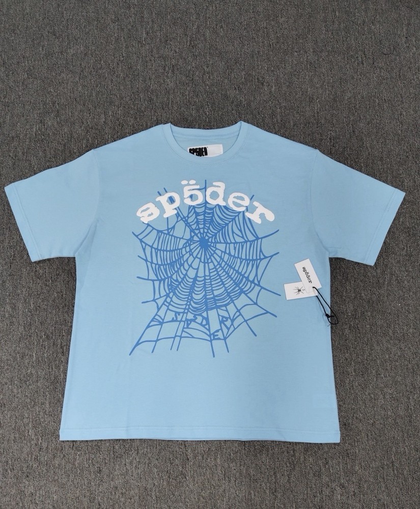Sp5der OG Web V2 Tee Cyan Men’s
