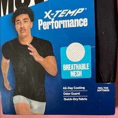 NWT Hanes Moves Men’s Mesh Crewneck 6-Pack Size M (2 Packs of 3)