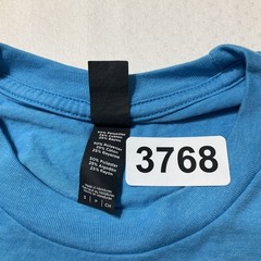 District Men Shirt Size S Blue Summer Strong Activewear Logo Short Sleeve 44