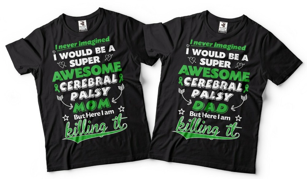 Cerebral Palsy Mom Dad Couple Matching Shirts CP Awareness Mother Father Tee