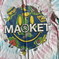 Market Shirt Mens Small White Red Tie Dye Graphic Streetwear Tee World Pakistan