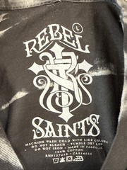 2014 Rebel Saints by Affliction Tee Bandana Motorcycle Club T-Shirt Size Large