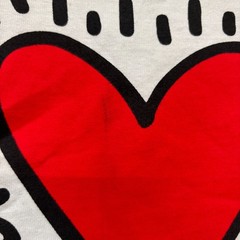 Keith Haring Heart Forever USA Art White T-Shirt Size Medium