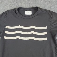 Sol Angeles Shirt Mens Medium Gray Crew Neck Short Sleeve Graphic Stretch Casual