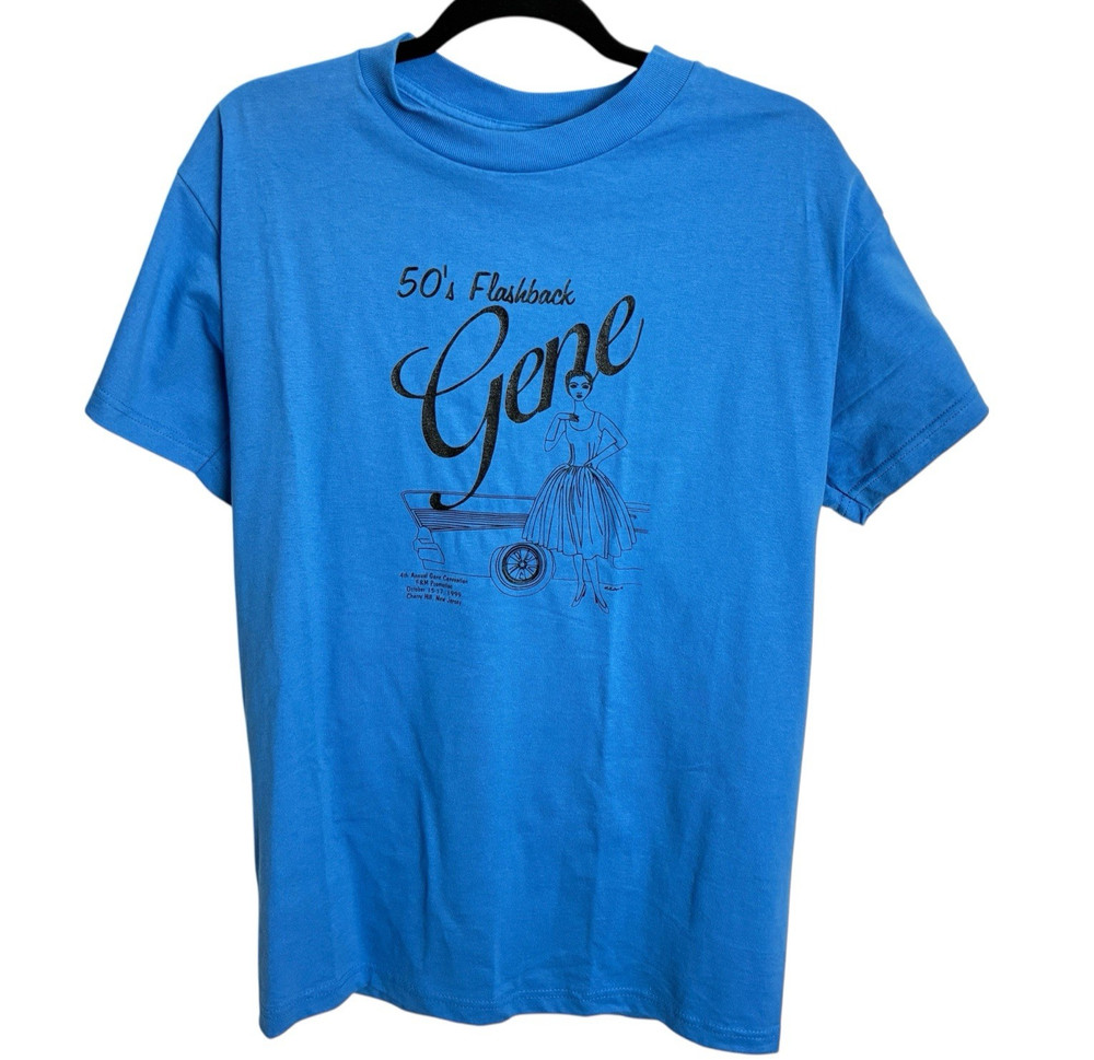 Gene Doll 1999 4th Convention 50’s Flashback Blue T-Shirt L (see measurement)