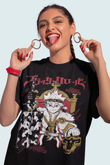 Asta Yuno T-shirt Black Clover Anime Manga Asta Girl Gifts Black Shirt All Size.