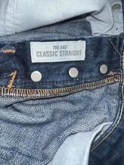 ABERCROMBIE & FITCH Men”s Jeans Classic Straight Distressed Worn Washed 33×32