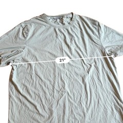 Porter & Ash Performance Tee Men’s XL Blue/Gray Stretch T Shirt Cotton Elastane