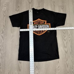 Harley Davidson 1991 Vintage 3D Emblem Graphic T-Shirt 90s Biker Tee Large