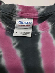 New Tie Dye Men’s T-Shirt Pink Gray Adult Medium Multicolor Summer Spiral