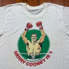 Vintage Irish Gerry Cooney Shirt Mens Size Small Ivory Boxing Promo 1982 80s