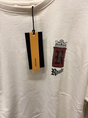 Rhude Fumar 91 Graphic Print Men’s White/Black/Red Cotton Crew Neck T-Shirt XL