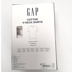 GAP V-Neck T-Shirts Mens Medium White 3 Pack Soft Comfort Undershirt Cotton NWT