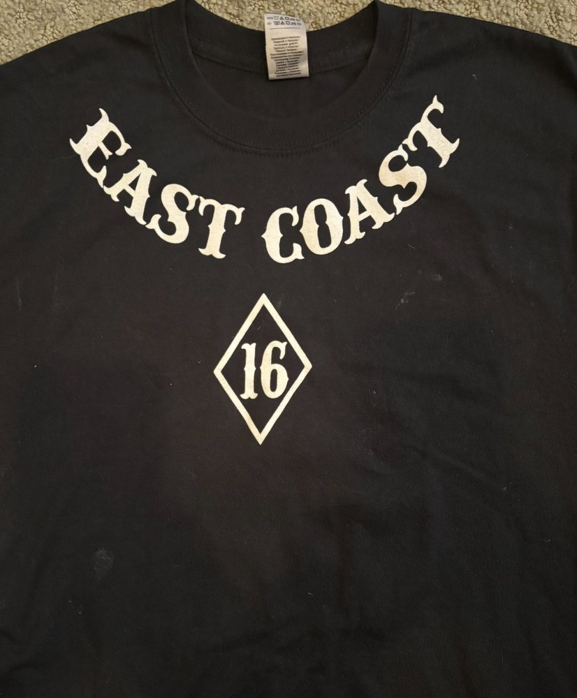 SUPPORT 16 PAGAN’S MC MOTORCYCLE CLUB EAST COAST 16 T SHIRT LARGE