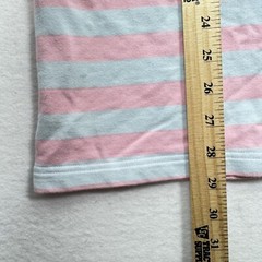 Teddy Fresh Striped Pink and Green Cotton Tee Shirt Size Men’s Large