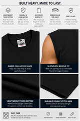PROCLUB HEAVY WEIGHT SOLID PLAIN COTTON SLEEVELESS MUSCLE TEE SHIRTS SIZE M- 7XL