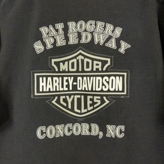 Harley Davidson t shirt Mens Size Y2K Faded Black Motorcycle Concord NC