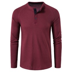 Zonbailon men’s T-shirt men’s Polo solid color bottomed shirt long sleeve
