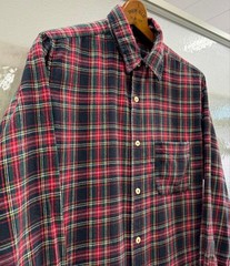 Engineered Garments Intermediates Tartan Flannel Shirt M White/Red/Green Used