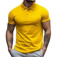 Men’s Casual Solid Polo Shirt Lightweight Quick-Dry Short-Sleeve Shirt Everyday
