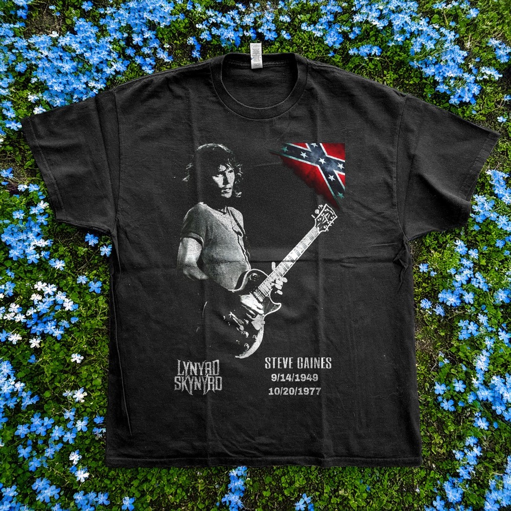 Lynyrd Skynyrd Steve Gaines Tribute Retro Black Unisex T-Shirt Size S-5XL