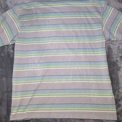 The Nike Tee Striped Men’s T-Shirt Size M Medium Embroidery Center Swoosh Logo